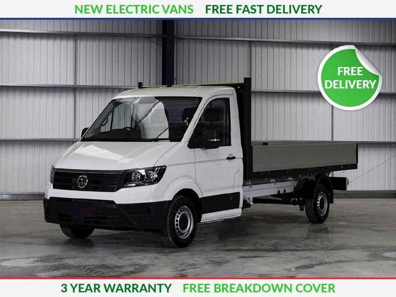 Vauxhall Movano-e Dropside vs Volkswagen E-Crafter Dropside